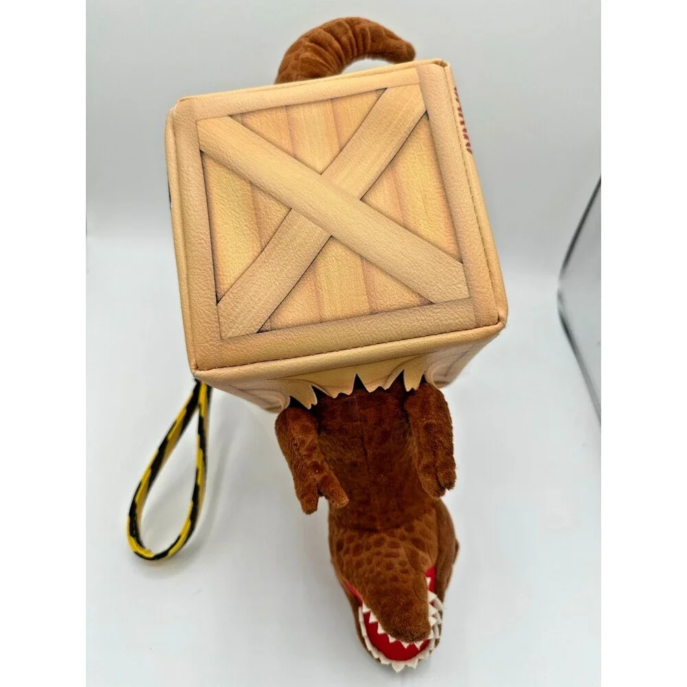 Jurassic Park Dinosaur Crate Plush Zip Bag with T-Rex‎ Head & Tail – Universal